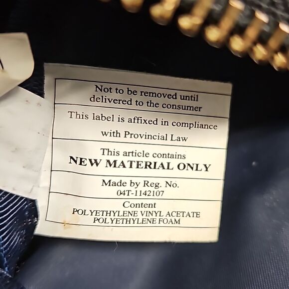 Marc Jacobs New York THE BIKER NYLON BACKPACK in navy with black/gold accents main image 10